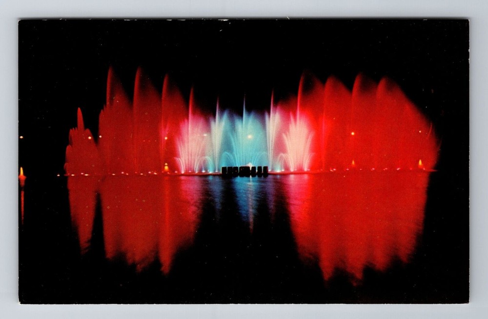 Cape Coral FL-Florida, Waltzing Waters, Cape Coral Gardens, Vintage Postcard