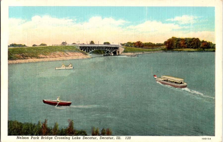 Decatur Illinois IL : BRIDGE SCENE m/14 BA1352