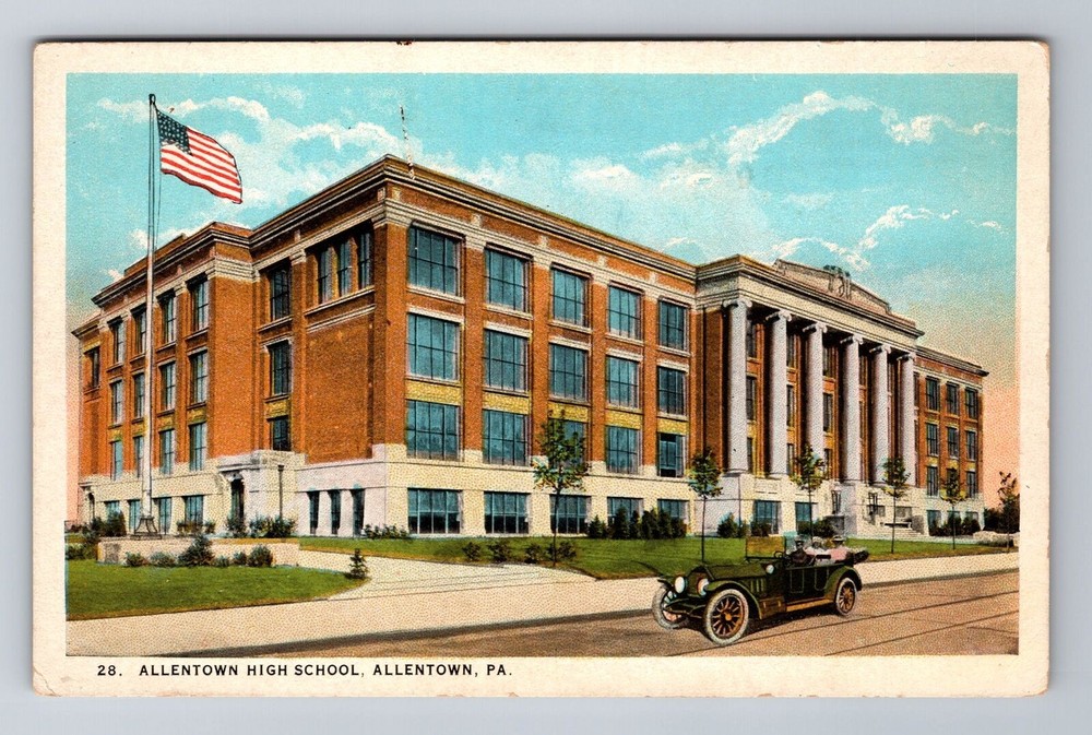 Allentown PA-Pennsylvania, Allentown High School, Antique Vintage Postcard