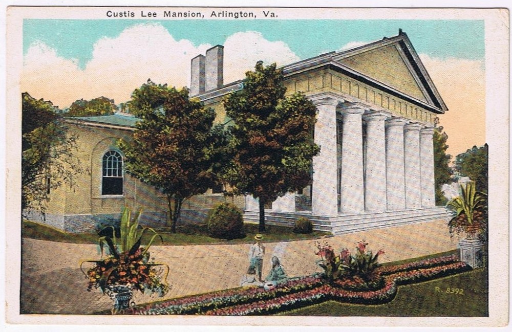 Postcard Custis Lee Mansion Arlington Virginia