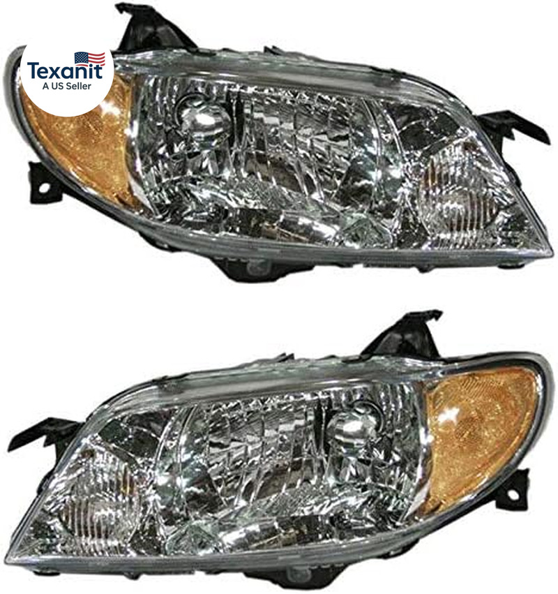 Headlight Assembly Pair for Mazda Protege 2001-2003 Halogen, Headlights for Car