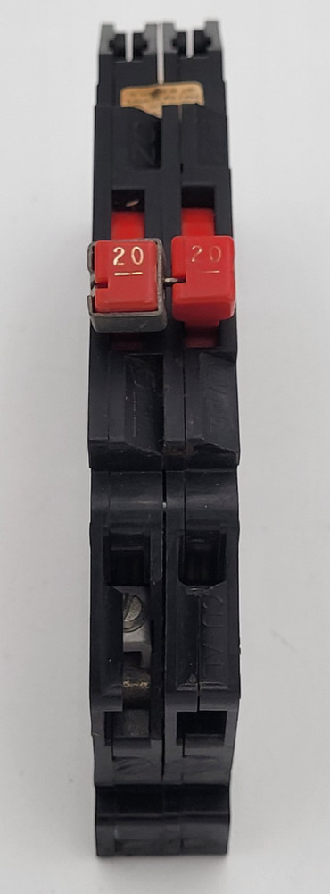 Zinsco RC38-20 20 A 2-Pole GTE Sylvania 120/240V Plug-On Circuit Breaker USED