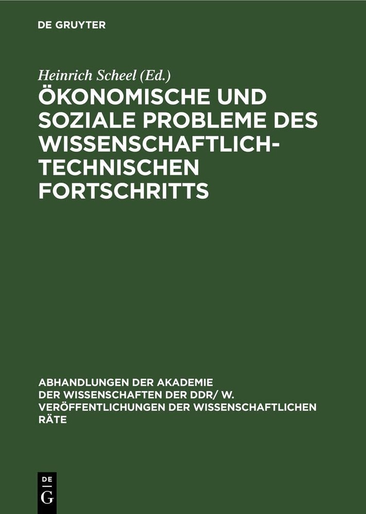 Ökonomische Und Soziale Probleme Des Wissenschaftlich-Technischen For (Hardback)