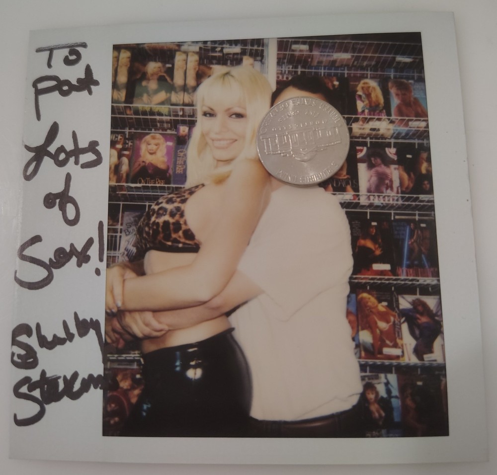 Signed polaroid photo pinup  risque Shelby Stevens
