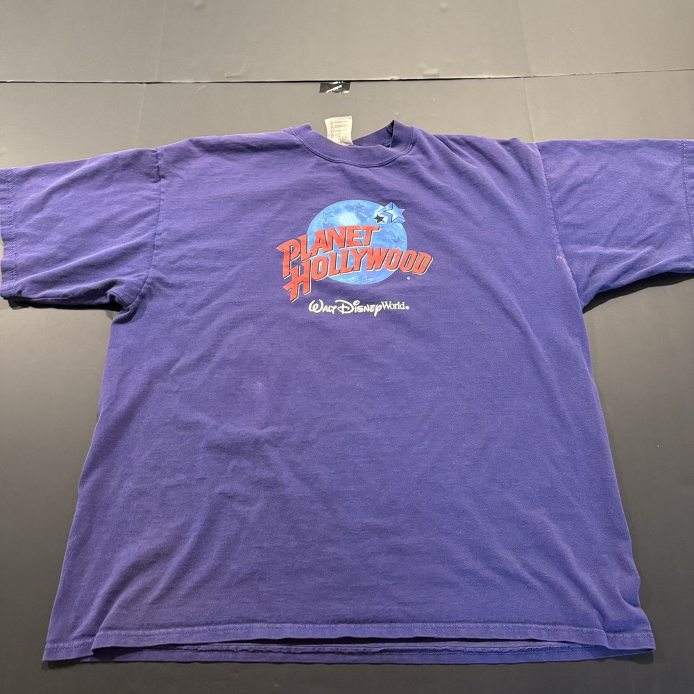 Vintage Planet Hollywood Blue Shirt Men's XL Walt Disney World USA Made