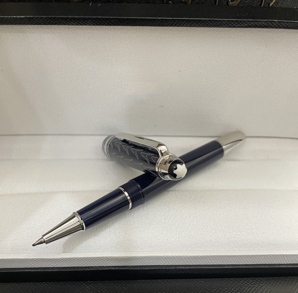 Deluxe Resin Fox Series Blue Color 0.7mm Rollerball Pen No Box