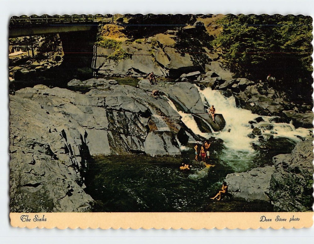 Postcard The Sinks Little River Gorge Great Smoky Mountains National Park TN USA