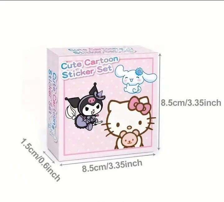 Cute Kuromi Sticker Set Of Random 63 Total Count Roughly 2-3 Inch Size