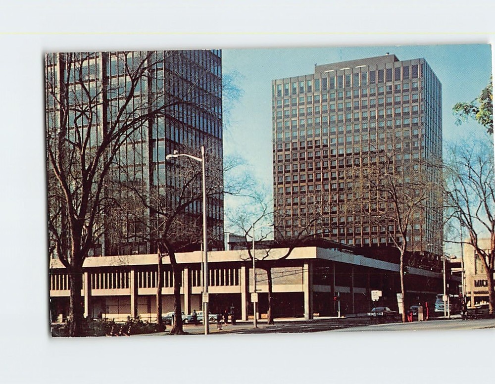 Postcard Chapel Square Park Plaza Hotel Connecticut USA