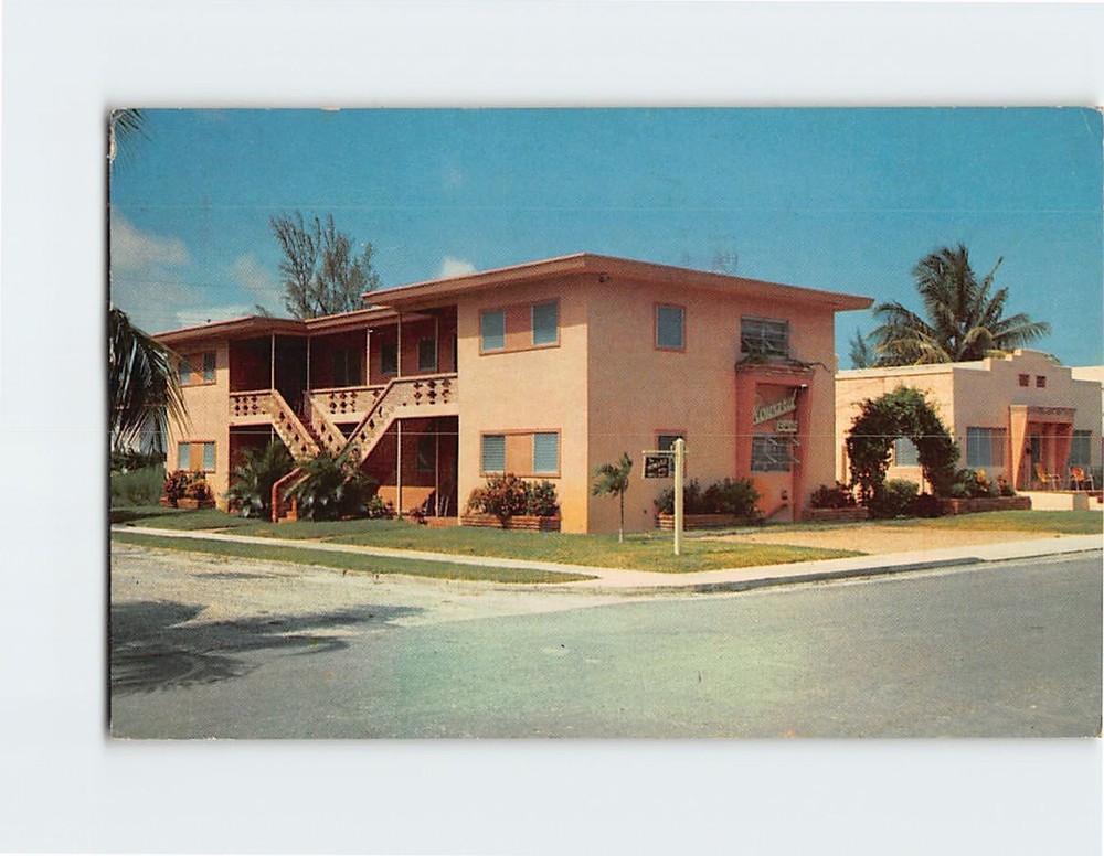 Postcard Howard & Lawrence Apartments Fort Lauderdale Florida USA