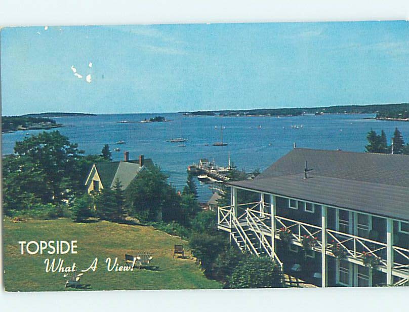 Pre-1980 MOTEL SCENE Boothbay Harbor Maine ME B6769