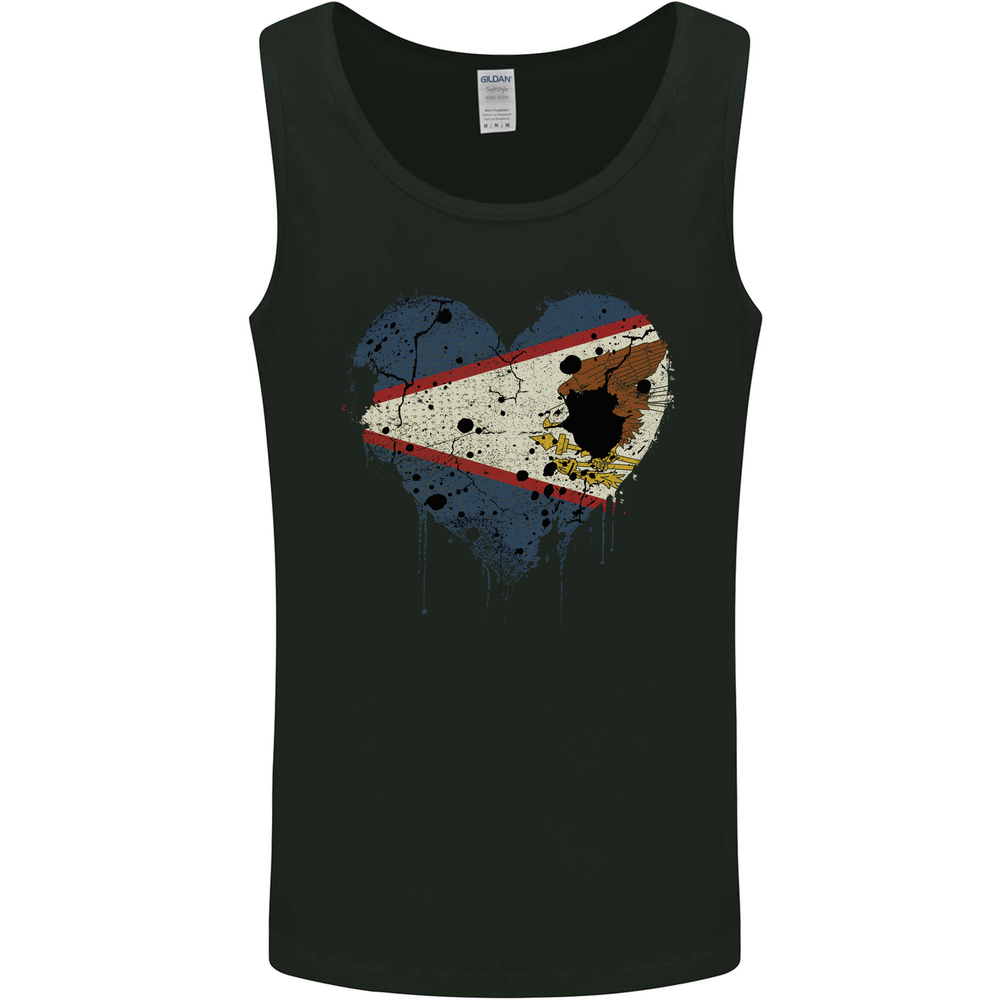 Love Flag American Samoa Football Rugby Mens Vest Tank Top