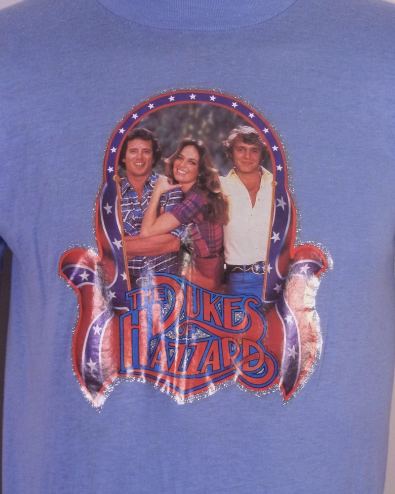 vintage 80s single stitch The Dukes of Hazzard T-Shirt Iron On soft thin L