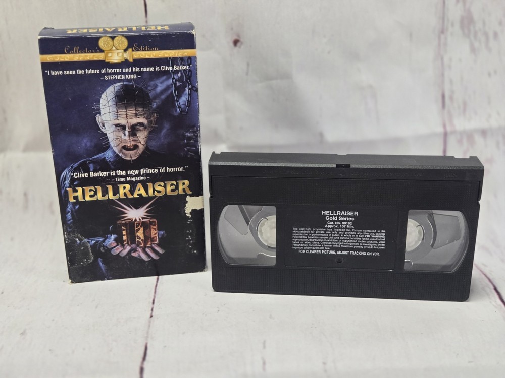 HellRaiser VHS Tape 1994 Starmaker Gold Series Collector’s Edition Clive Barker