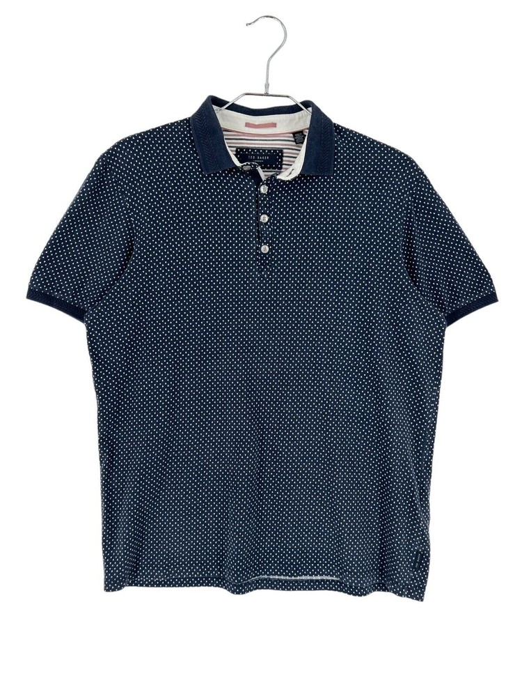 Ted Baker London Doxer Slim Blue Polo T-Shirt Men Size 4 - L