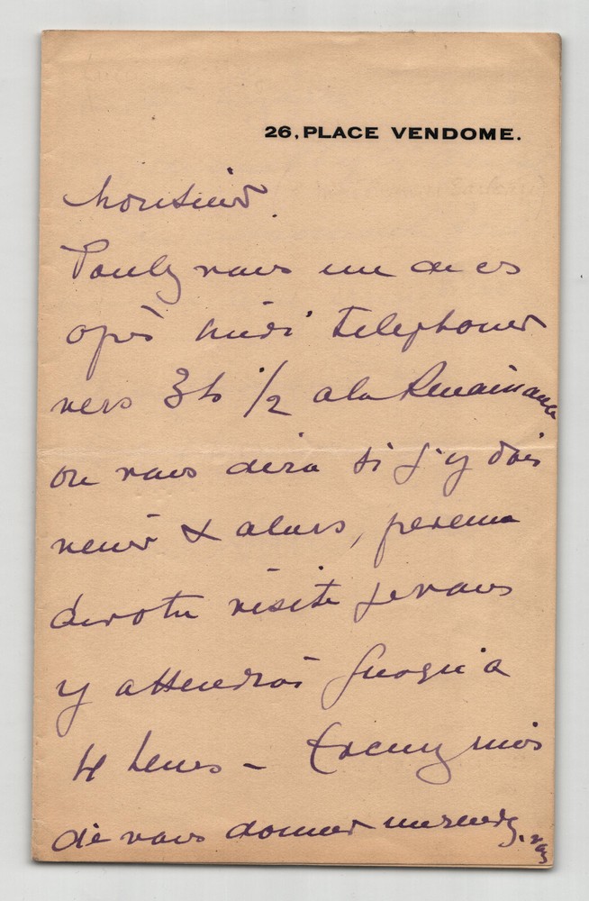 Lucien Guitry - Signed Autograph Letter 