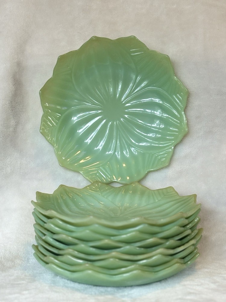 Fire King Jadeite Lotus Blossom 8.5
