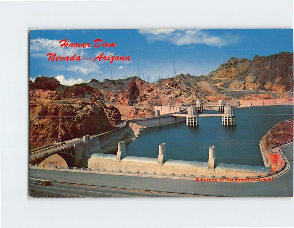 Postcard Hoover (Boulder) Dam Nevada-Arizona USA