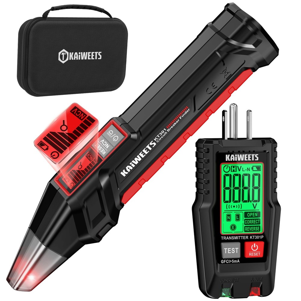 Circuit Breaker Finder with LCD Display, GFCI Outlet Tester, Electrical Circu...