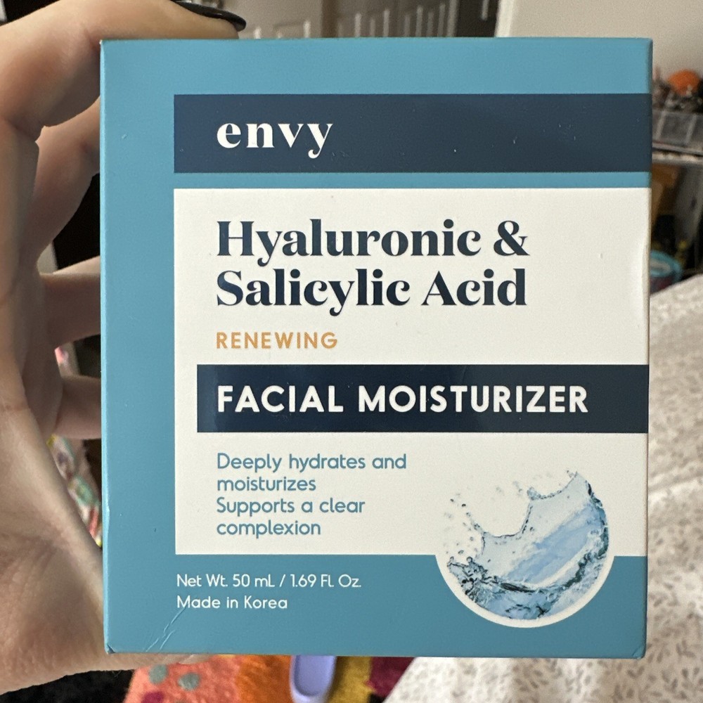 ENVY Hyaluronic & Salicylic Acid Facial Serum 1.69 Fl OZ New Formula