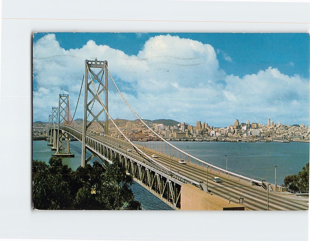 Postcard San Francisco-Oakland Bay Bridge California USA