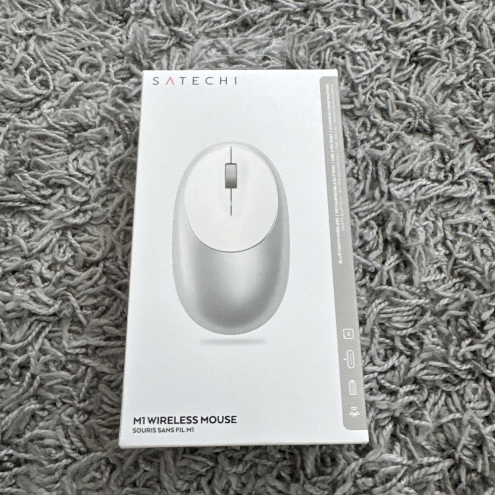 Satechi M1 Silver Bluetooth Wireless Mouse for Laptop & Desktop