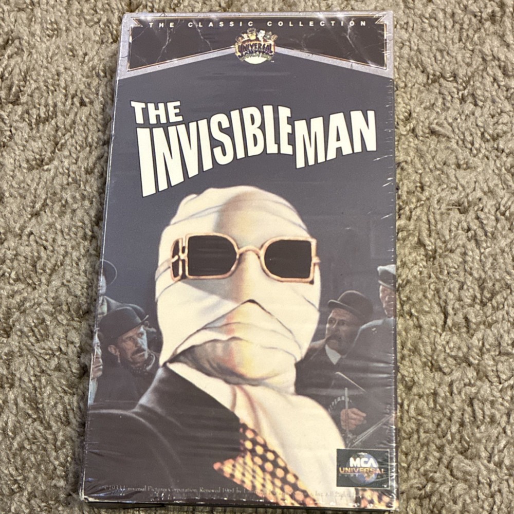 MCA Universal The Invisible Man VHS Tape The Classic Collection Sci-Fi Claude R…