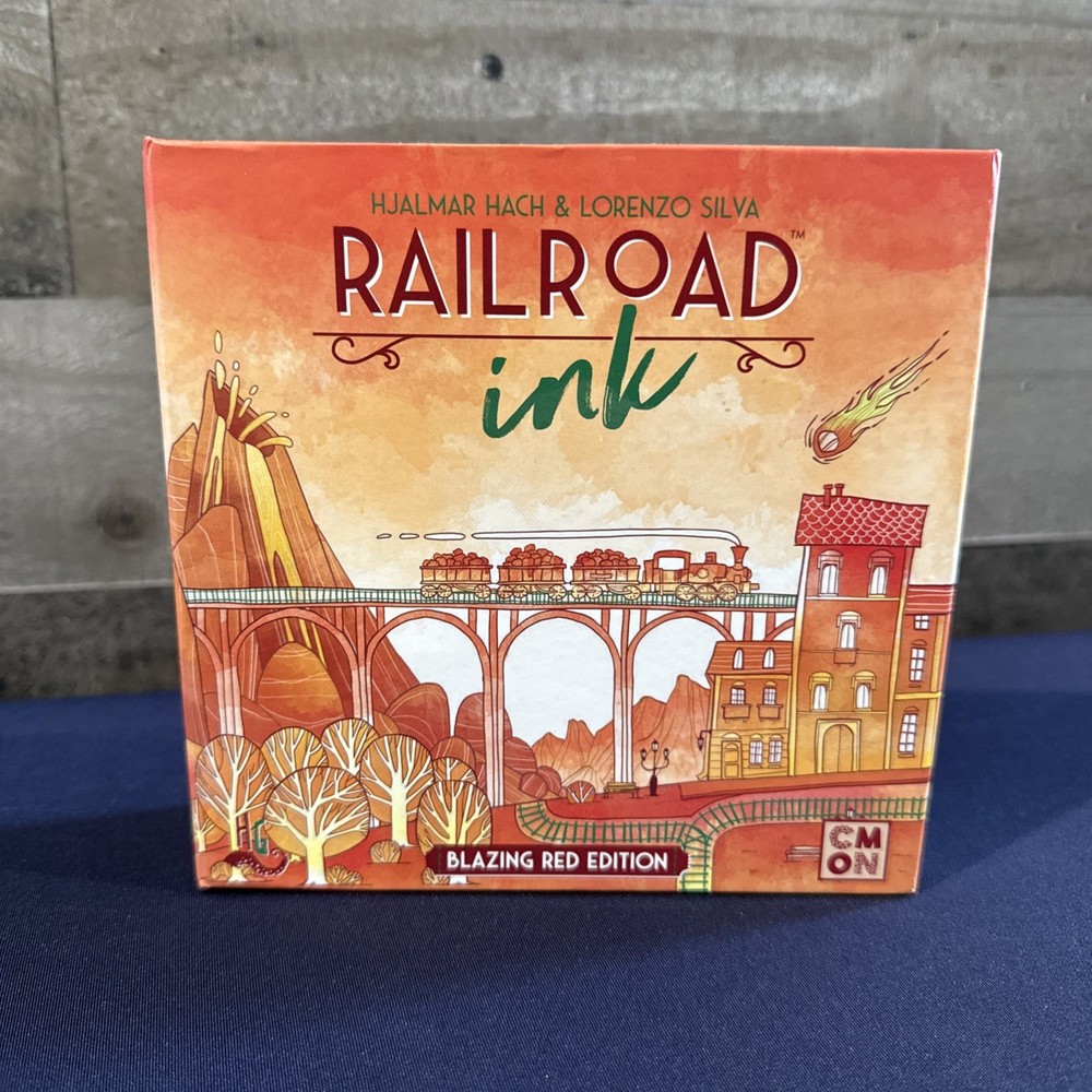 Railroad Ink Blazing Red Edition Board Game 2019 Complete Very Good