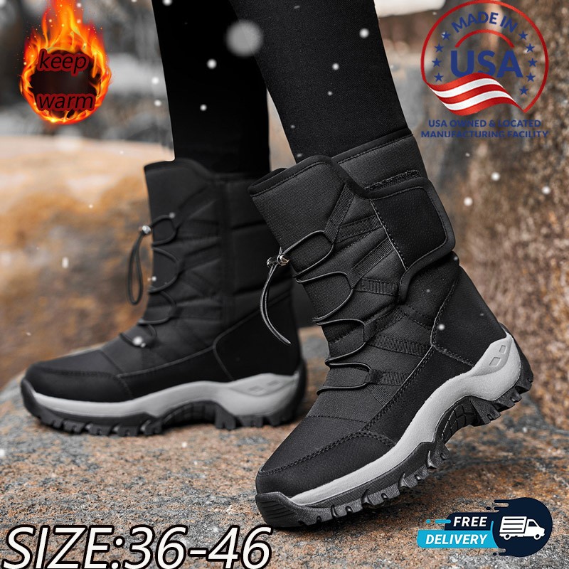 Winter Men's Snow Boots for Outdoor Skiing Anti Slip and Warm Midsole Boots