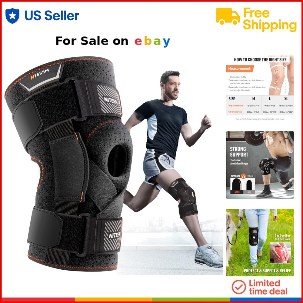 Hinged Knee Brace Large Support for Knee Pain Meniscus Tear Ligament Injury