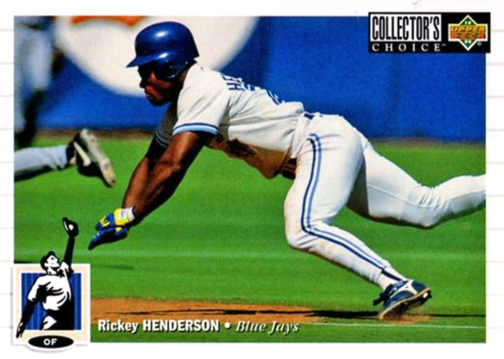 1994 Collector's Choice #131 Rickey Henderson Toronto Blue Jays HOF