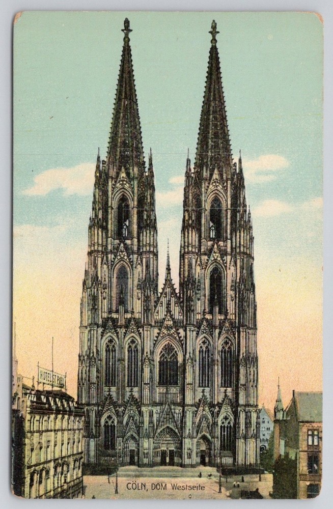 Cologne Cathedral Kölner Dom Westside Germany Early 1900s Postcard