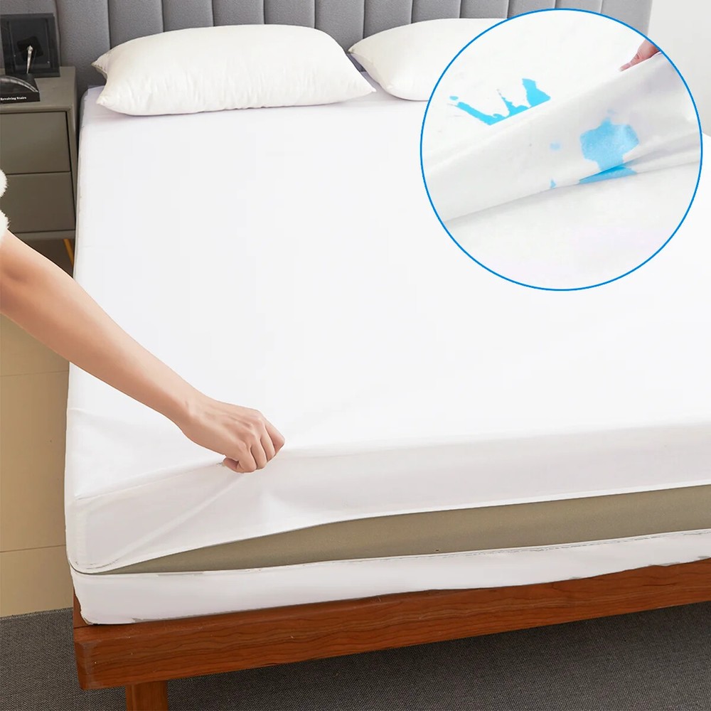 Waterproof Mattress Protector with Zipper Soft & Breathable Mattress Cover