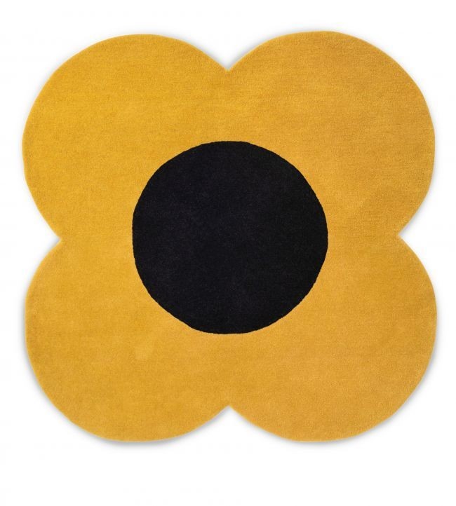 Hand Tufted Round Rug Yellow Color Rug 8x8ft Rugs Handmade Rugs Living Room