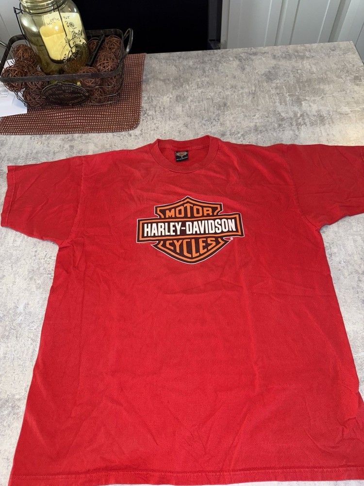 Red Authentic Harley Davidson of New York City Men’s XL Shirt Motorcycle