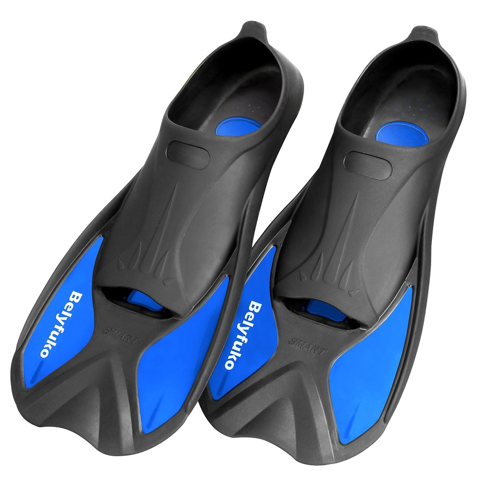 Short Swim Fins, Adult Snorkel Fins for Lap Swimming Diving Snorkeling Travel...