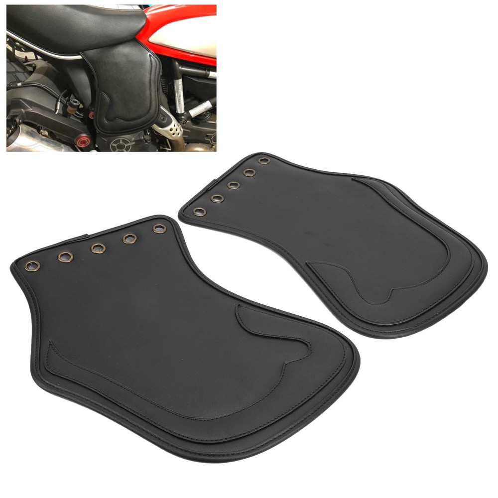 Motorcycle Heat Deflector Engine Insulation Cushion Saddle Guard 2pcs Set