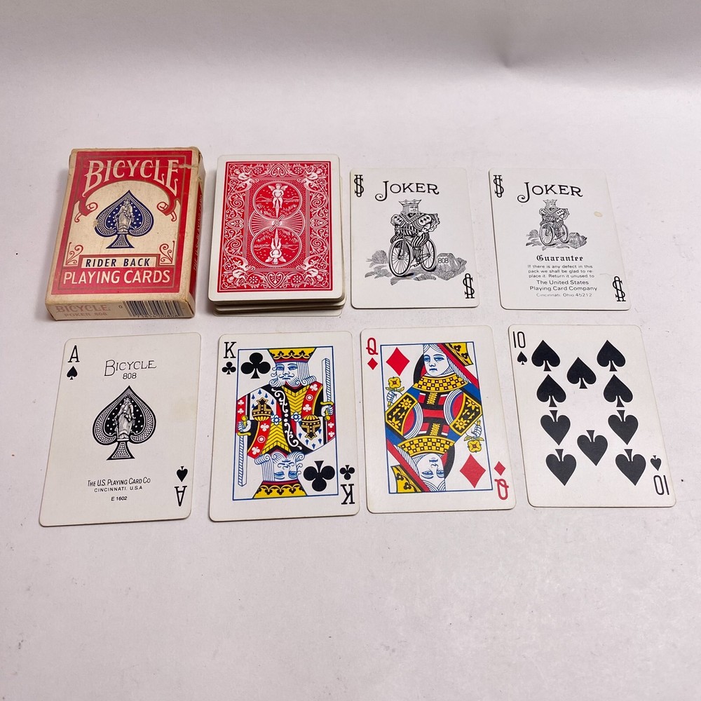 Bicycle 808 Red Poker Rider Back Playing Cards Deck