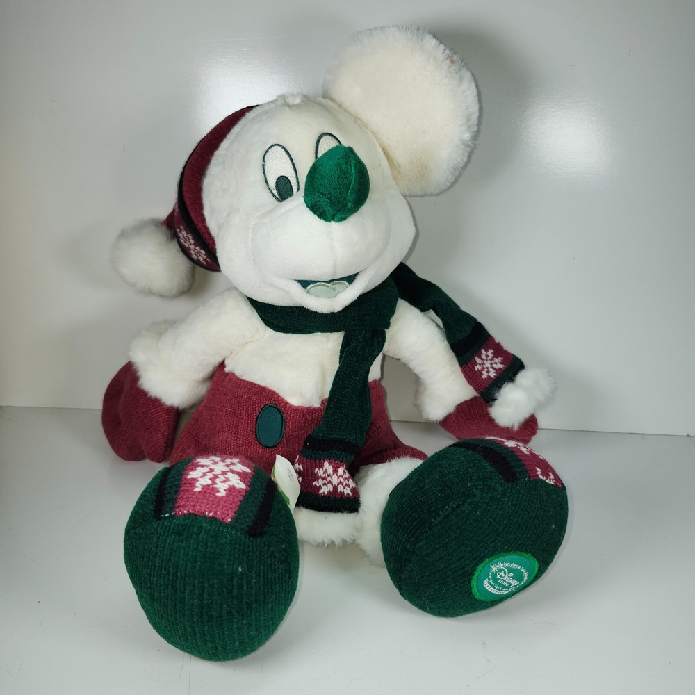 Disney Exclusive Store Mickey Mouse Winter Christmas Plush 16