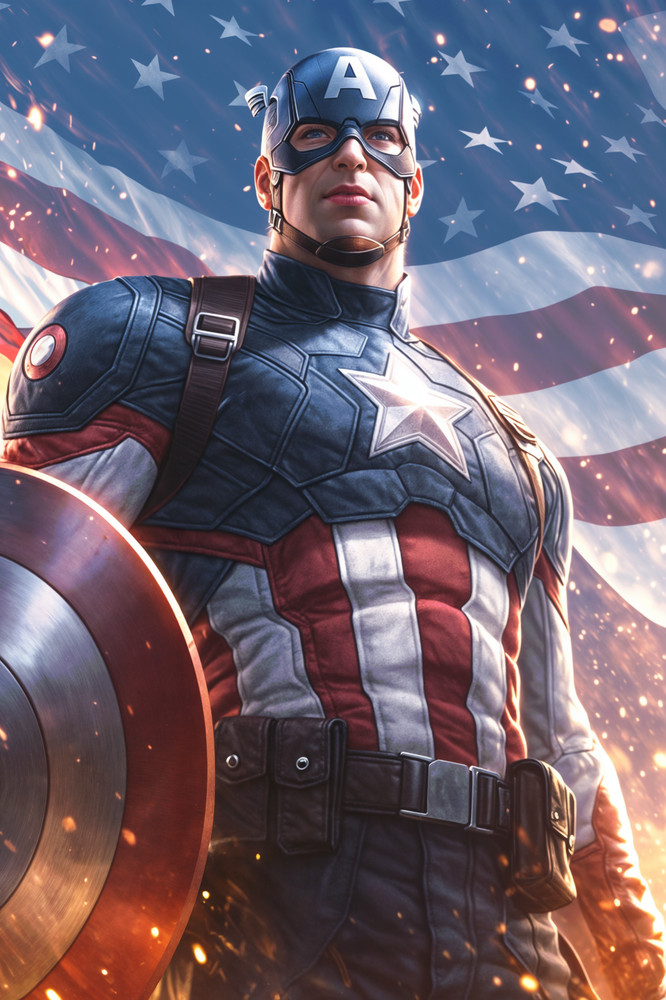 CAPTAIN AMERICA 03 Fine Art Print 13x19 Limited to 1/30 Marvel Comics Avengers