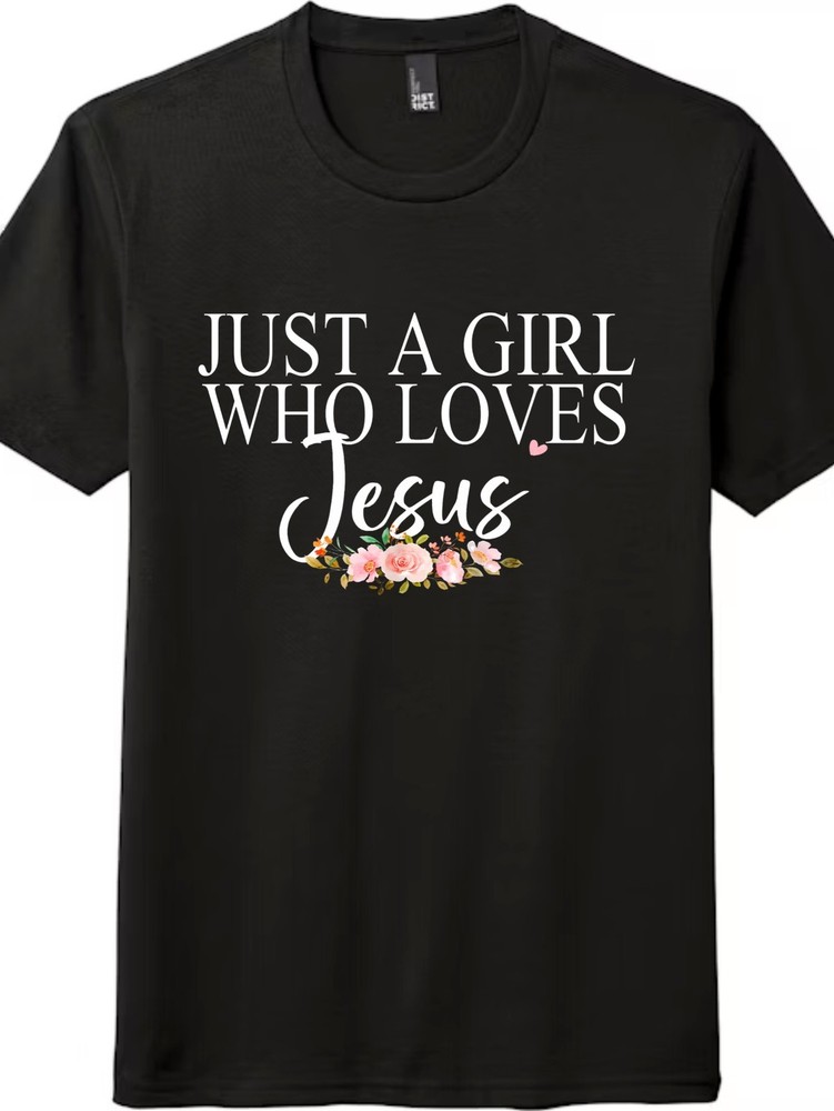 Minimalist Jesus Quote Floral Aesthetic Print Tee Casual All Match Women T-Shirt