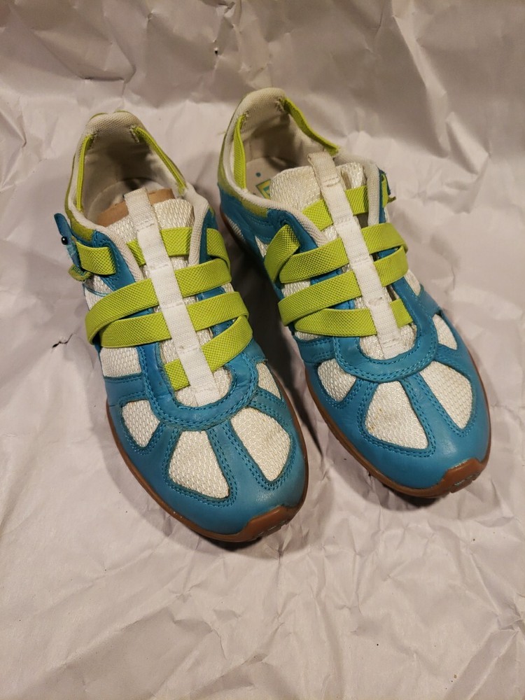 Diesel Sneakers Women Sz 8 Blue Vtg Leather Low Athletic Running Shoes Nrand New