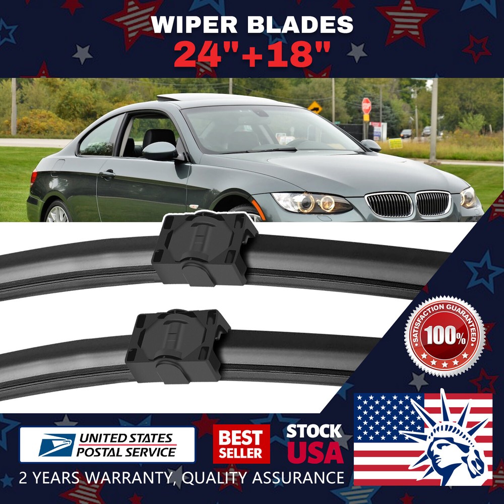 OEM Quality 24+18 Inch Side Lock Windshield Wiper Blades for BMW 535i
