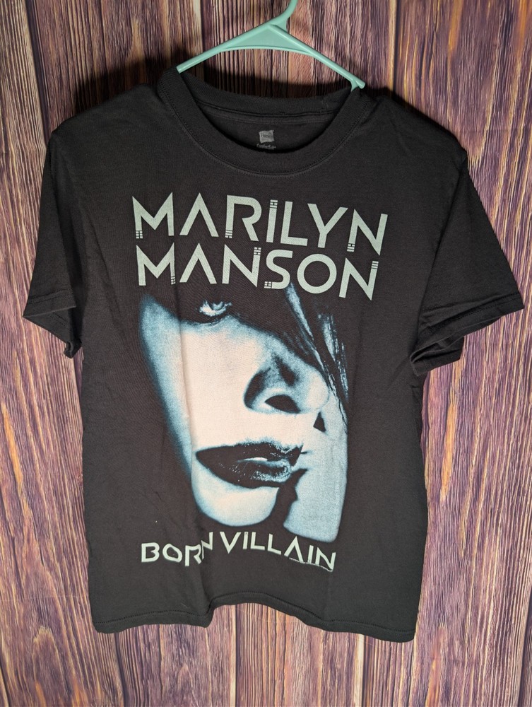 Marilyn Manson Born Villain Hey Cruel World Tour 2012 T-Shirt Black Size Small