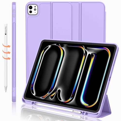 Case for iPad Pro 13 Inch (2024/2025) with Kickstand and Pencil Holder, Clove Pu