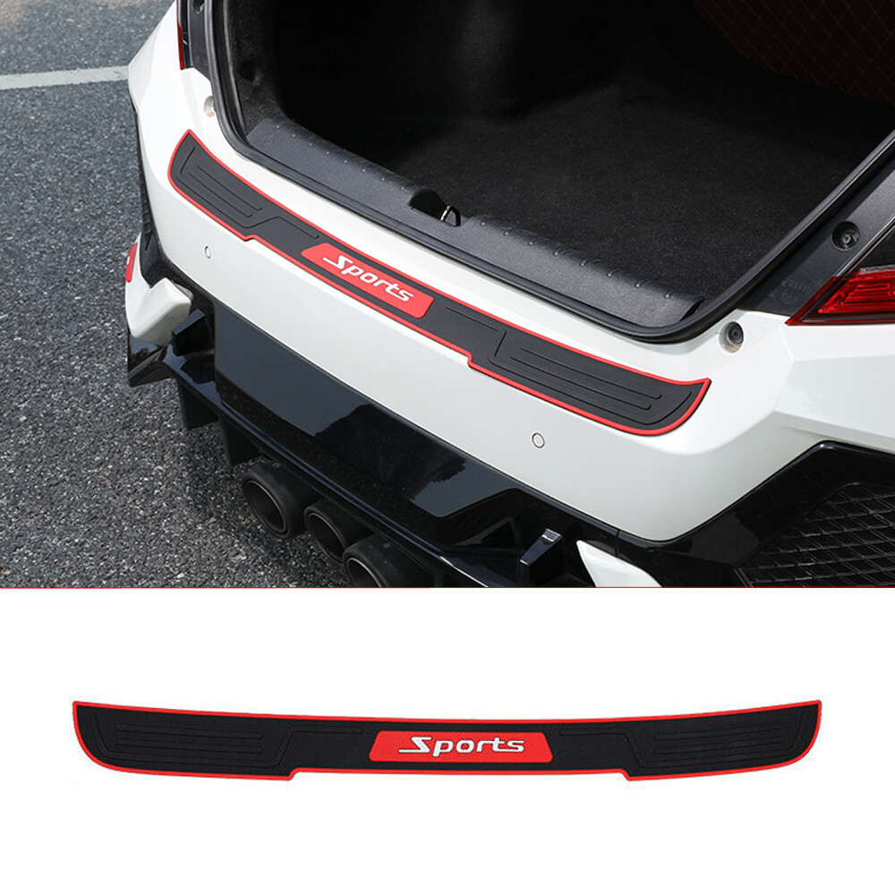 Rubber Sports Strip Car Trunk Door Sill Scuff Plate Cover Protector Accessories