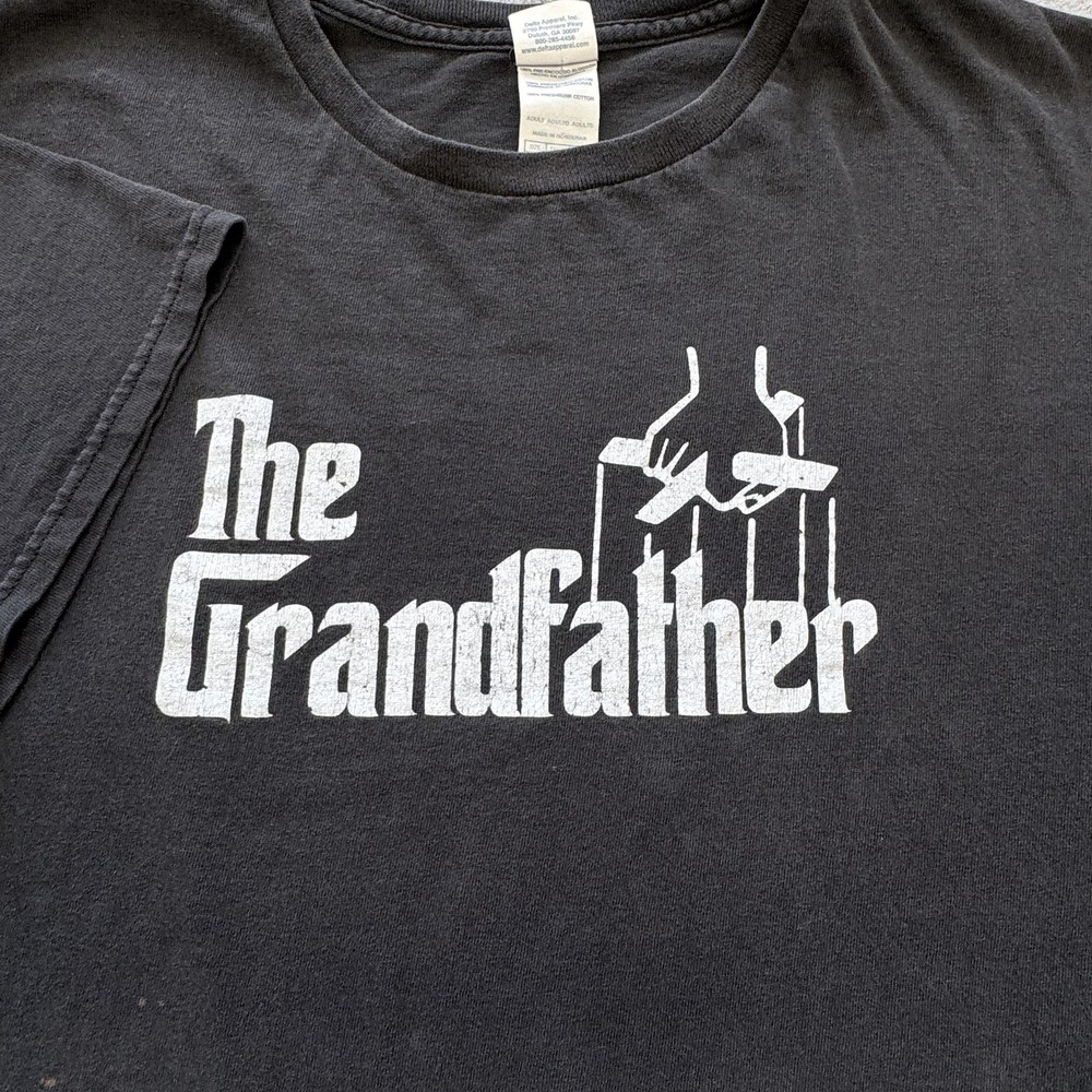 Delta Pro Weight Shirt Mens XL Black The Grandfather Graphic Crewneck Cotton