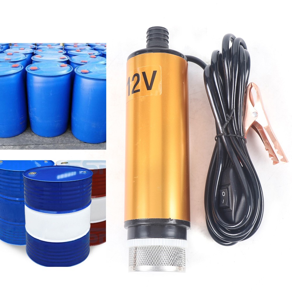 Fit 12V Electric Submersible Water Oil Diesel Fuel Transfer Submersible Pump