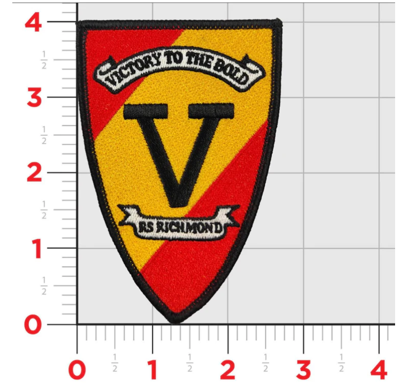 MARINE CORPS RECRUITING STATION RICHMOND HOOK & LOOP EMBROIDERED PATCH