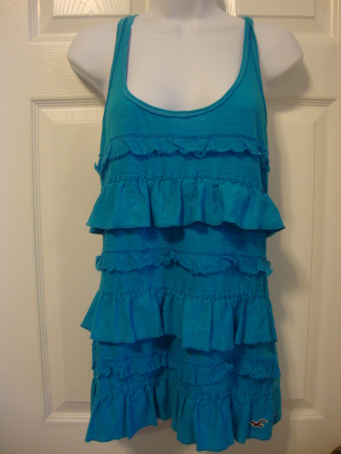 Women's jrs HOLLISTER blue tank top shirt, XS